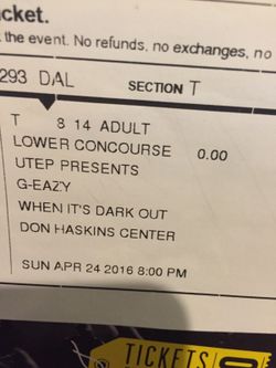 G-eazy ticket
