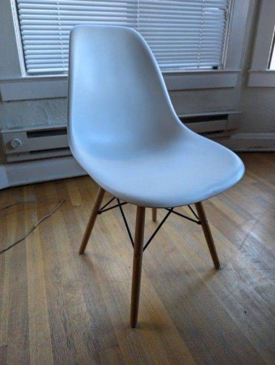 White Mid-Century Modern Chair