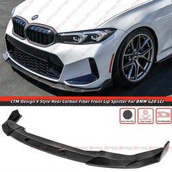23-26 BMW M340i V Style Real Carbon Fiber Front Bumper Lip