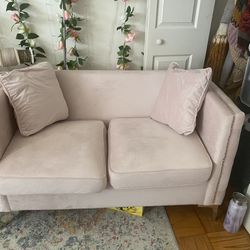 Lilola Home LHF-89634PK-L Love Seats, Pink