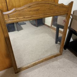 Solid Wood Vintage Dresser Mirror Frame