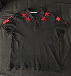 Givenchy Star Polo Black and Red