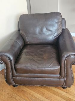 Comfy and classy leather chair.  Great condition
