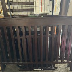 Dark Brown Baby Crib