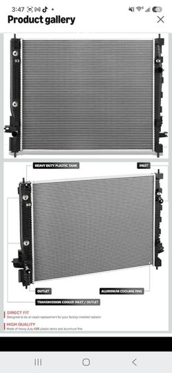 DNA MOTORING Aluminum Cooling Radiator Compatible with Buick Enclave 2018-2023,Compatible with Chevy Traverse 2018-2023, 3.6L Model,OEM-RA-13688