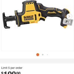 DEWALT ATOMIC 20V MAX Cordless Brushless Compact Reciprocating Saw (Tool Only