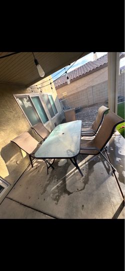 Patio table and chairs