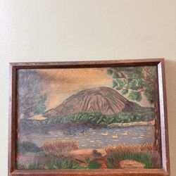 Oil Painting on Canvas of Stone Mountain, Georgia