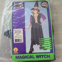 Magical Witch Child Costume Size M, Brand New