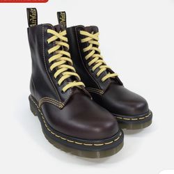 Dr Martens 1460 Pascal Atlas Leather Lace Up Boots Oxblood Size Women’s 8