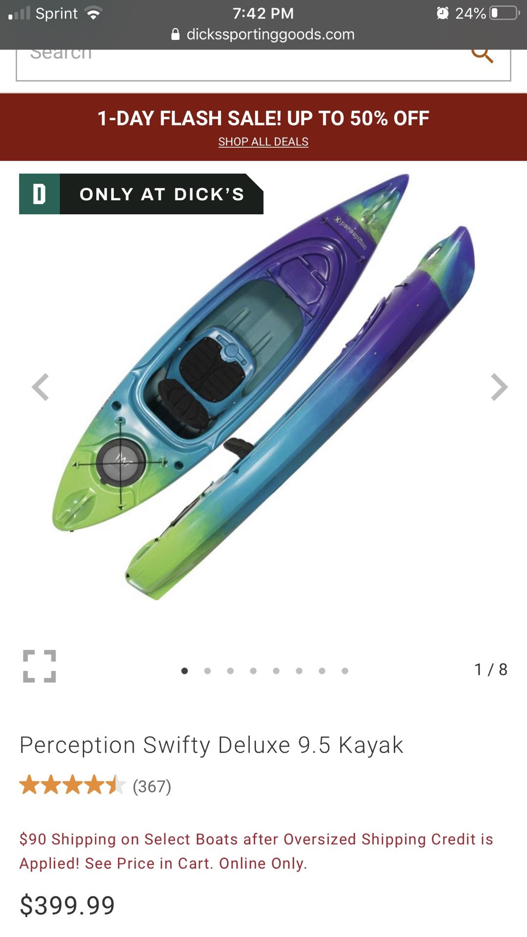 2 Kayaks Perception Swifty Deluxe.