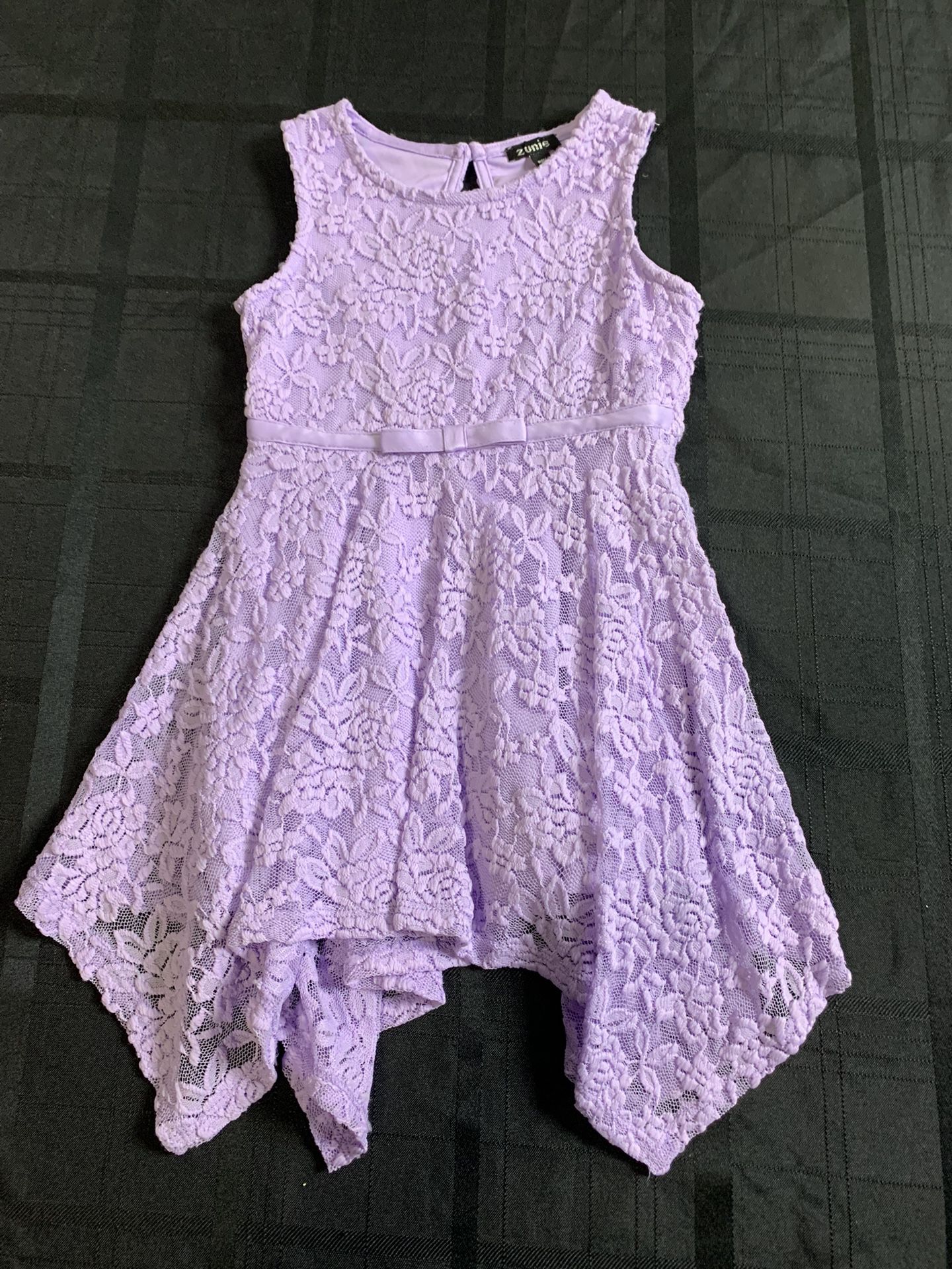 Zunie girls size 4 purple lacey spring Easter dress 