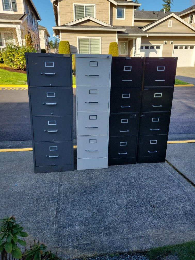 Four Free Four Drawers File Cabinets