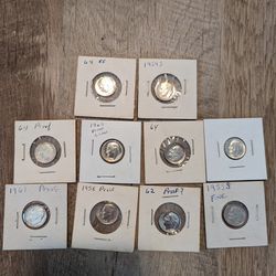 10 Silver Roosevelt  Dimes High Quality