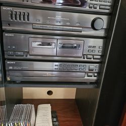 Vintage Sony R2400 Stereo System 5 CD Receiver Tape Deck HCD-241

