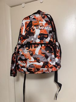Aihuaqi Camo Print Backpack Orange Black