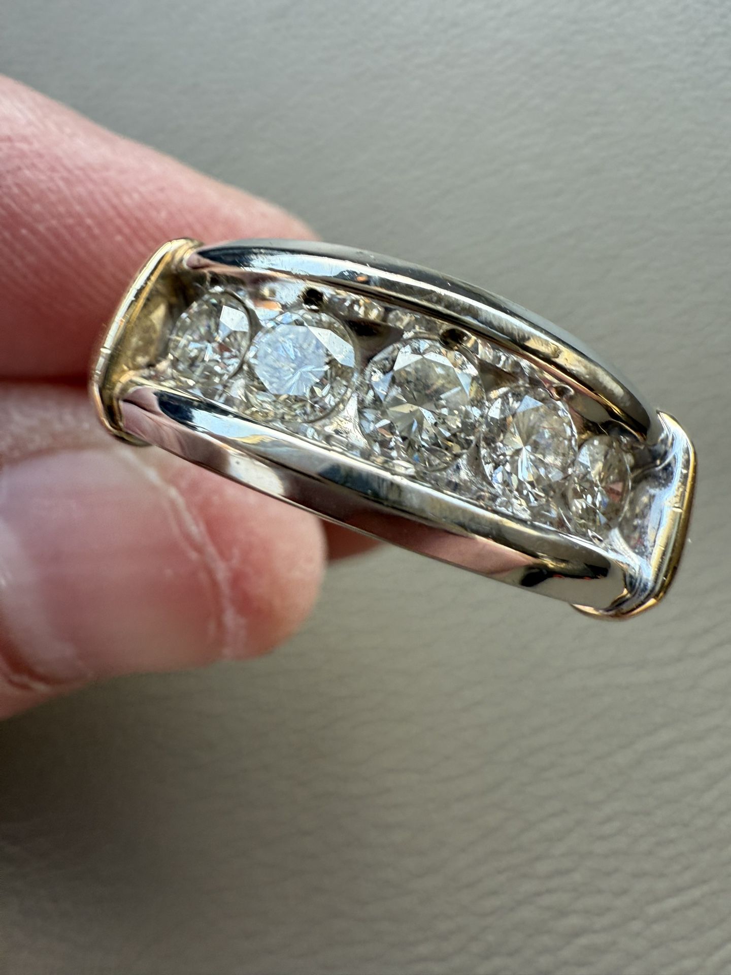 Men's Multi Gold with Diamonds Engagement or Wedding Ring