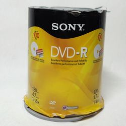 SONY DVD-R 100 PACK 4.7GB 120min 4.7GB 16X Optical Media Recordable