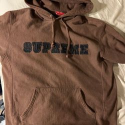 Brown Supreme Hoodie