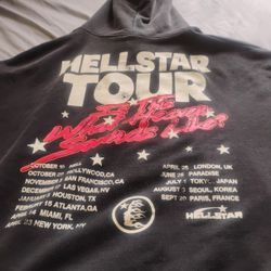 Hellstar World Tour Hoodie XL With Grey Supreme Doom Beanie 