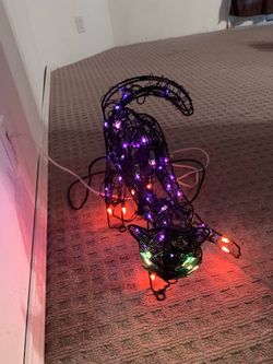 Halloween Black Cat Light-Up Wire Decoration