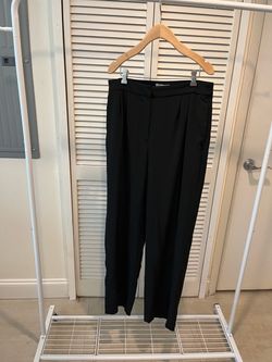 Black Wide-Leg Dress Trousers