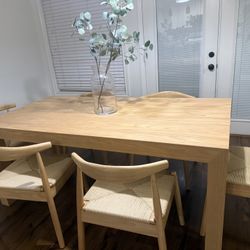 Beautiful new wooden dining table