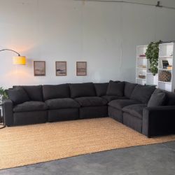 Charcoal 6-Piece Cloud Couch Sectional - FREE Delivery!