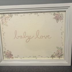 Wooden Baby love Picture Frame