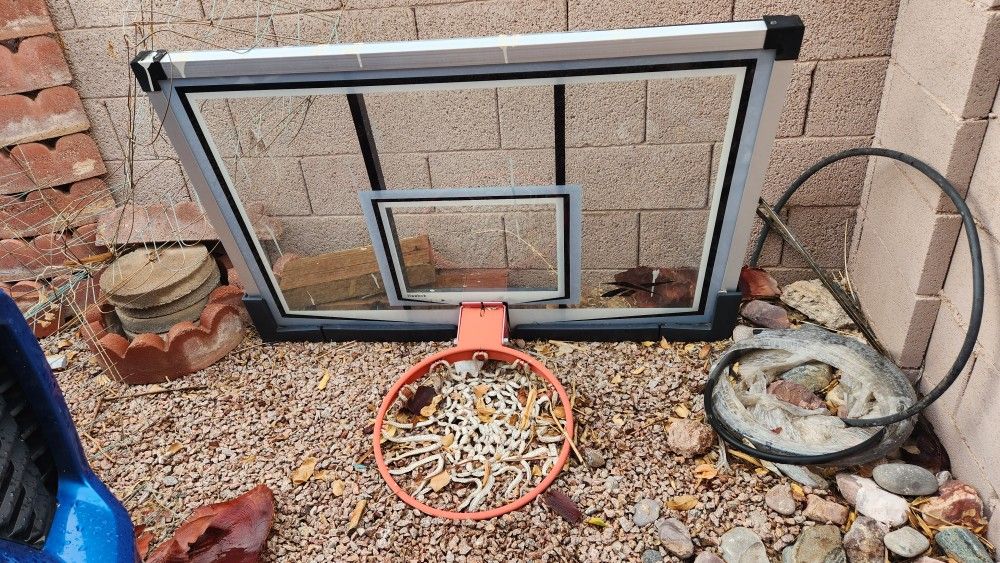 Glass Basketball Hoop. 50.00