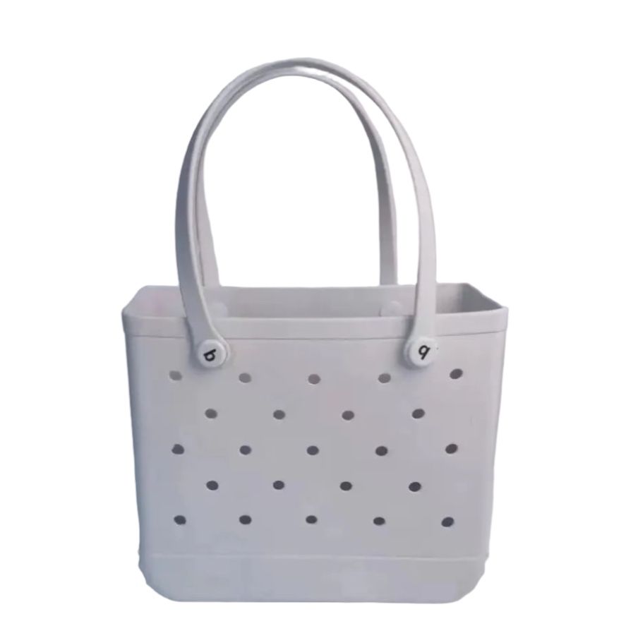 Medium Size Beach pool Bogg bag dupe New Never Used Beige White