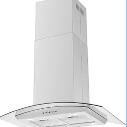 New 30” Island Range Hood Stainless Steel 700 CFM Push Button Control Kitchen Exhaust Ventilation