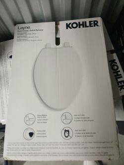 NEW KOHLER LAYNE TOILET SEAT, QUIET CLOSE, QUICK RELEASE, ELONGATED SEAT