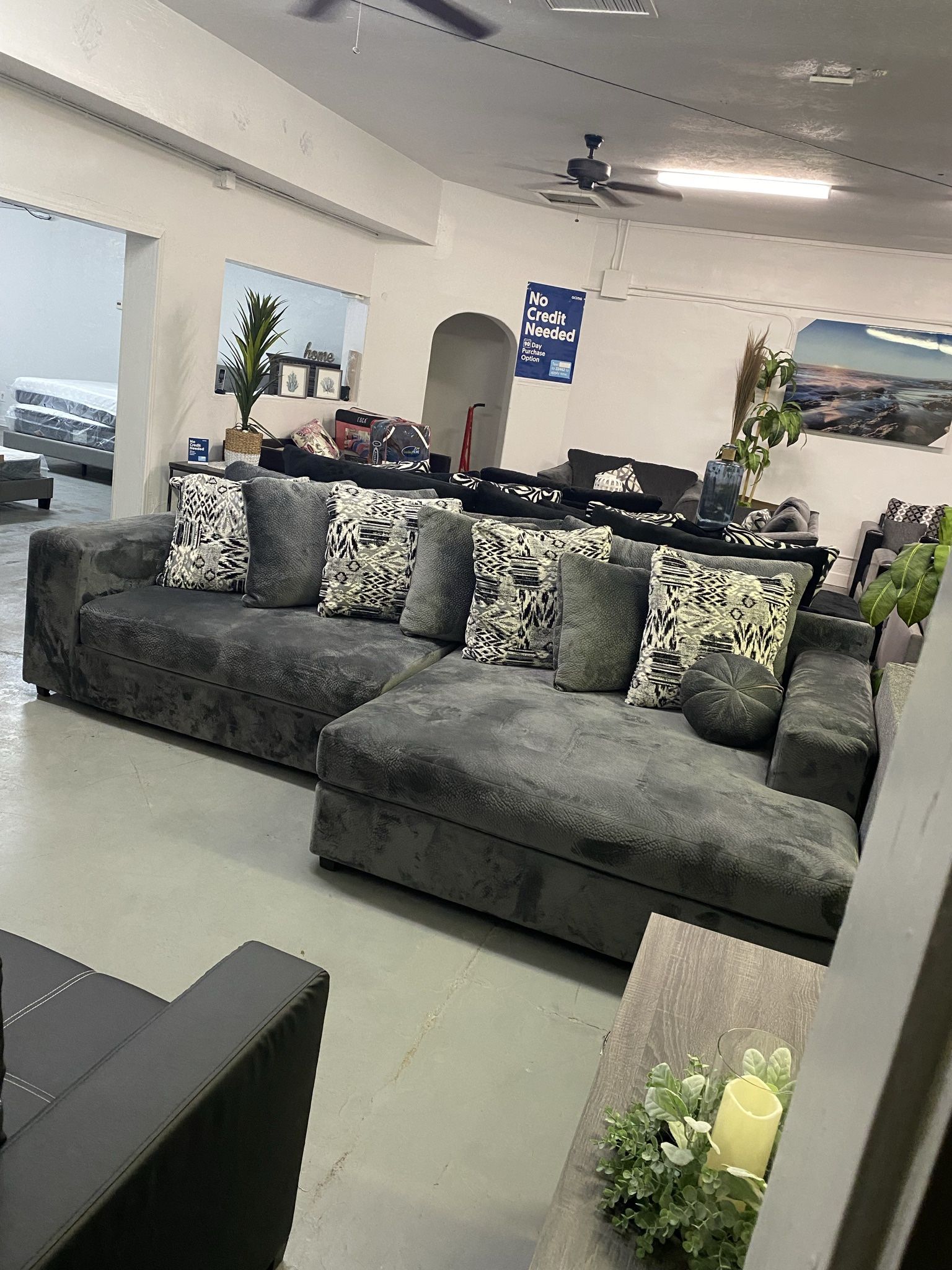 Grey Comfortable Big Sectional ‼️financing Available ‼️