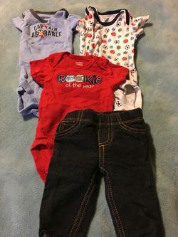 Boys baby clothes onesie and pants