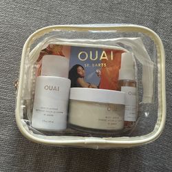 OUAI St. Barts Body Care Travel Set - Body Cleanser, Body Creme, Hair & Body Mist 