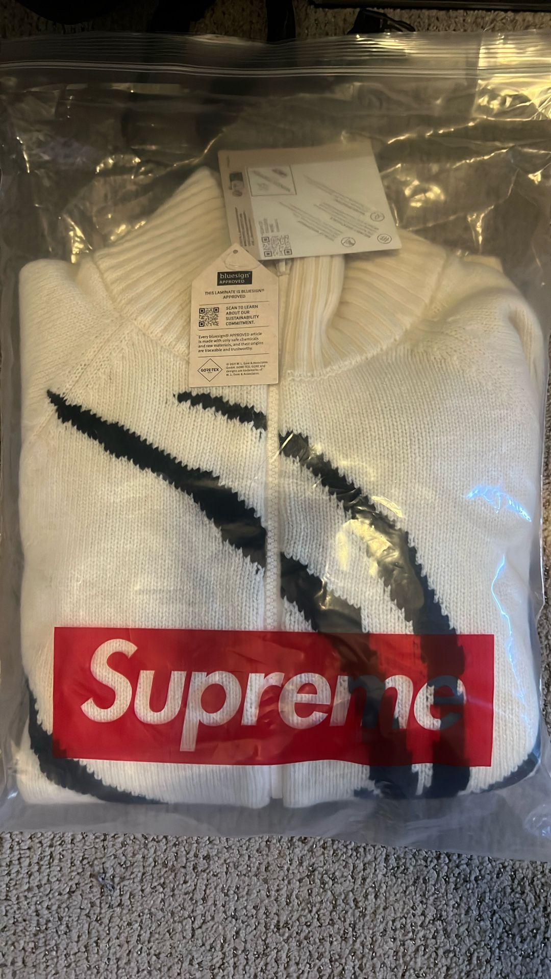 Supreme X Spider Windbreaker White 