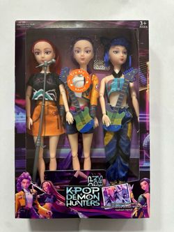 3 Pcs Set K-Pop Demon Hunter Doll With Music and Light Best Christmas Gift