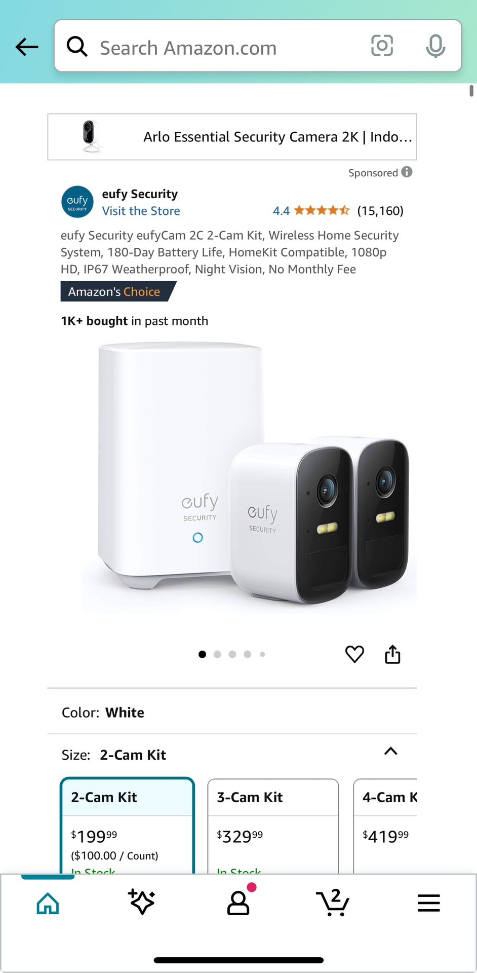 Eufy Security Camera 2C 2-Cam Kit