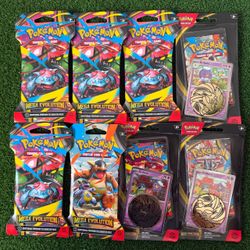Pokémon TCG Mega Evolution Booster Packs and blister pack