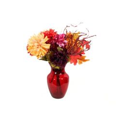 Vintage 1990s Y2K 2000s Red Whimsigoth Gothic Bold Glass Vase Accent Piece