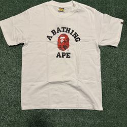 Bape White Tee 