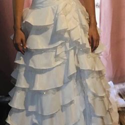 Brand New W Tags White Wedding Dress! Size 6. 