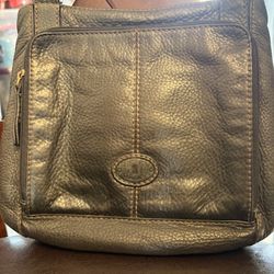 Fossil Black Leather Shoulder Bag 