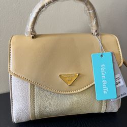 Yellow Hand Bag Elegant Modern Brand New 