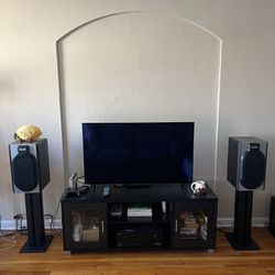 Large Black TV Stand 