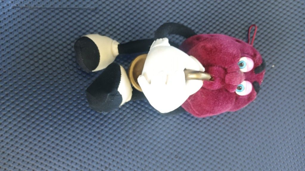 Rare Vintage 1988 Applause California Raisin Bendable Plush Toy Saxophone