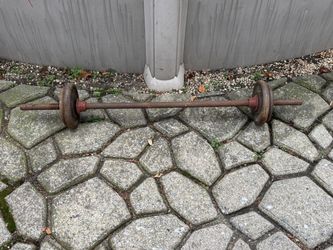 Metal Plate Weights With Bar - 30 lbs Total