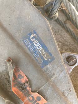 Genuine Tractel Griphoist TU Series Heavy Duty Wire Rope Winch / Puller (~50 lbs)