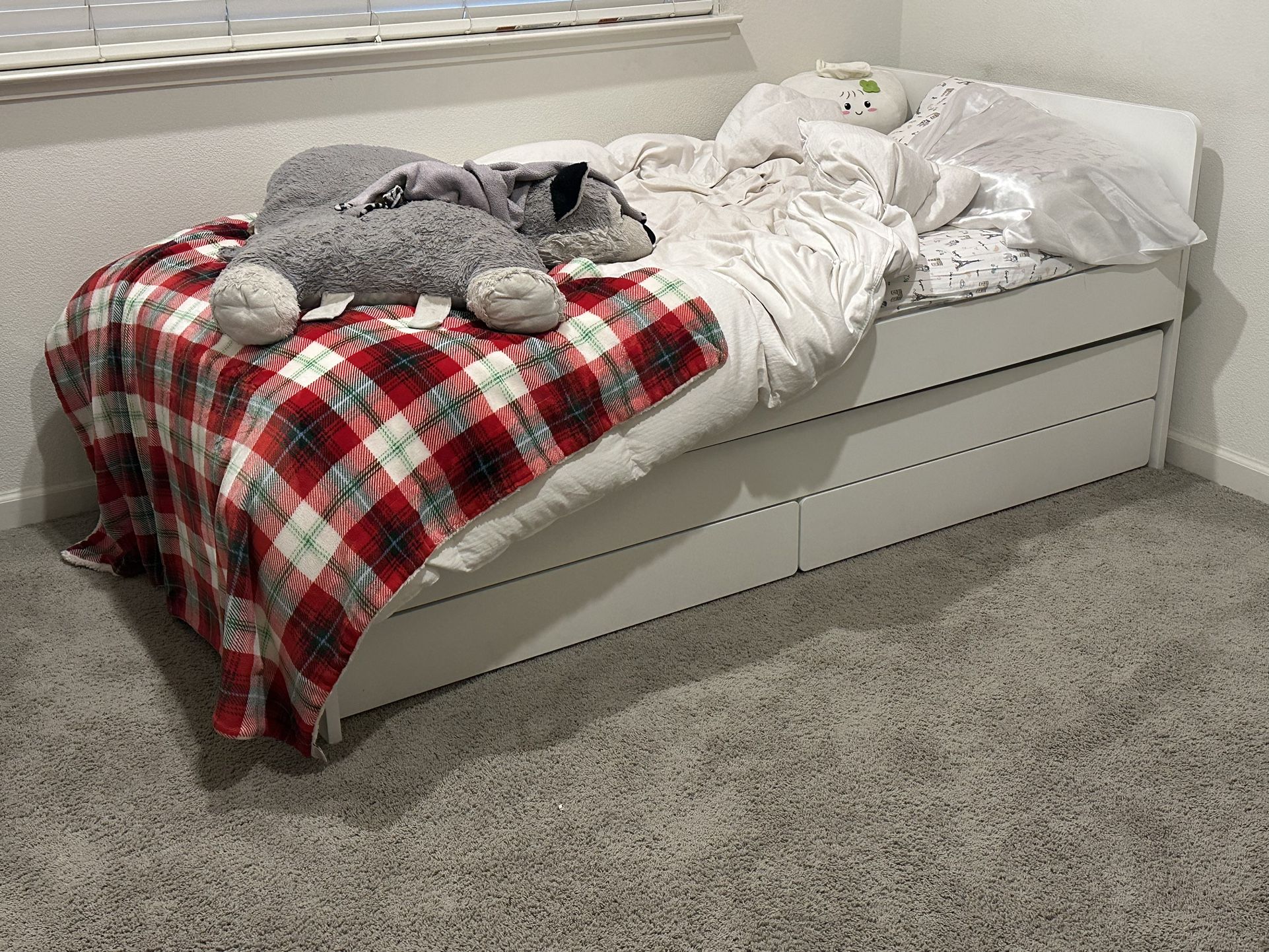 Twin Bed Frame + Bed